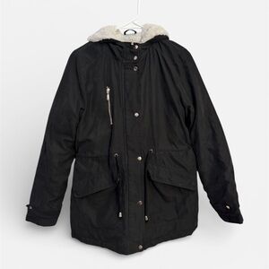 Defacto Black Hooded Jacket
